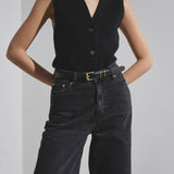 Small metallic loop belt