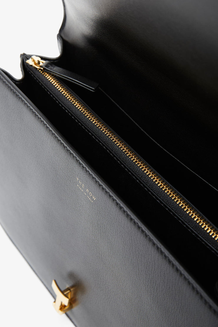 Sofia 10.00 black leather top handle bag