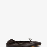 Awar dark brown leather ballerina flats