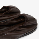 Awar dark brown leather ballerina flats