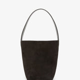 Small N/S black suede tote bag