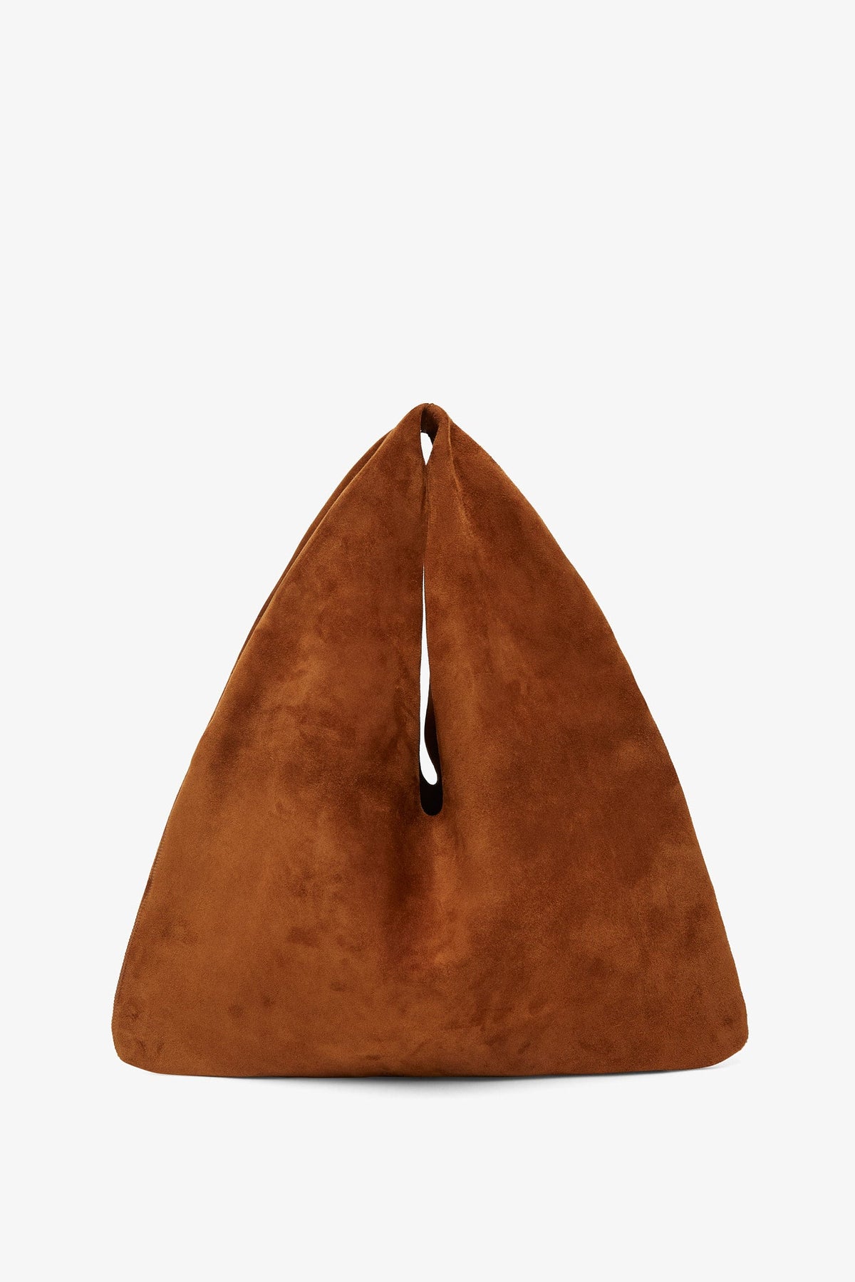 Shop The Row Small Bindle Caramel Suede Shoulder Bag