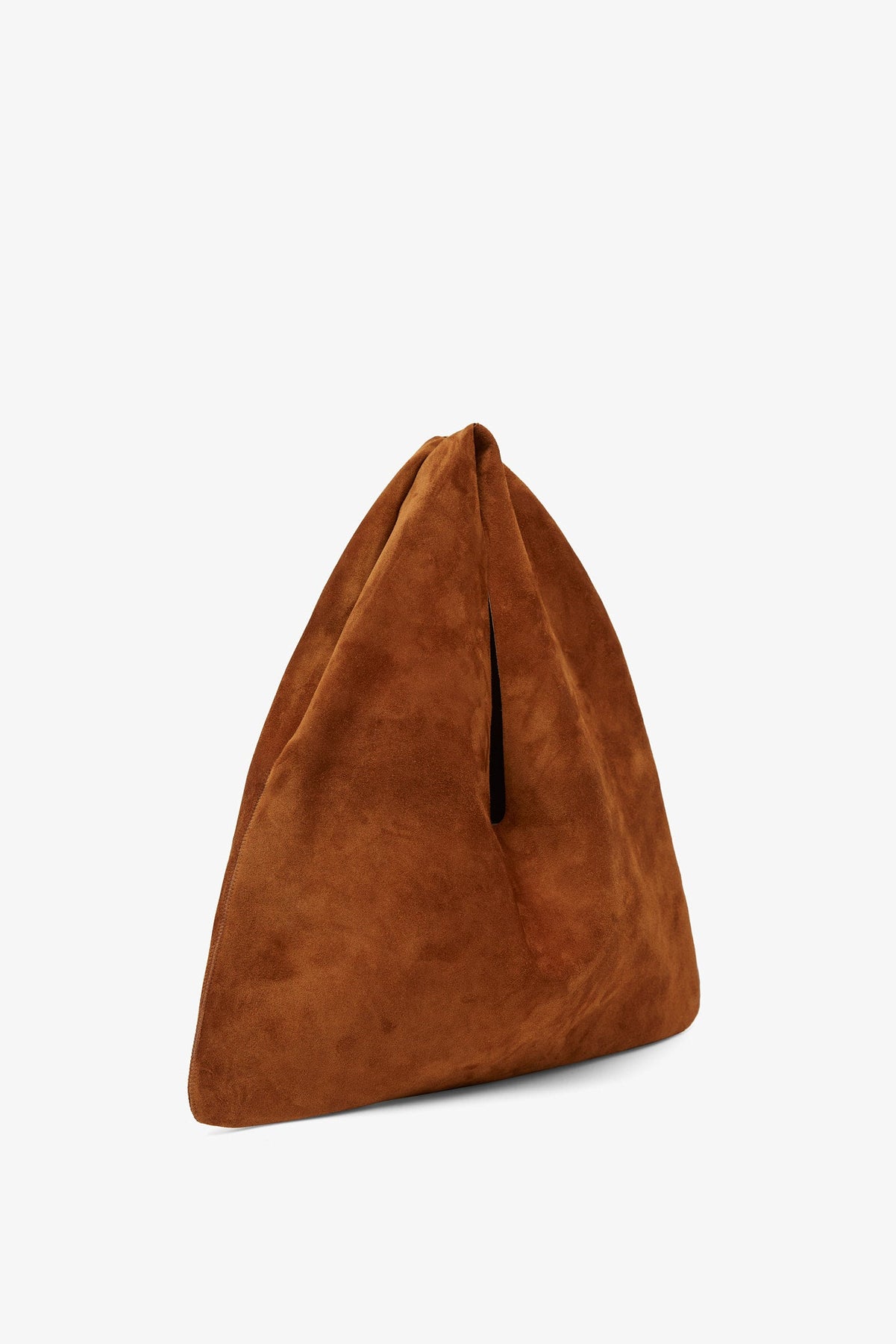 Shop The Row Small Bindle Caramel Suede Shoulder Bag