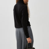 Heva black wool turtleneck sweater