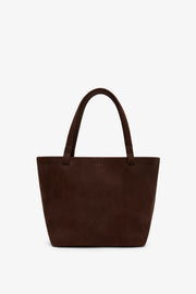 Park tote small dark brown nubuck bag