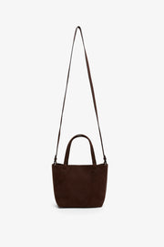 Park tote small dark brown nubuck bag