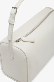 90's ivory small grain leather bag