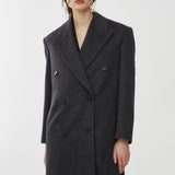 Harisi dark grey melange coat
