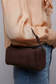 90's brown nubuck leather bag