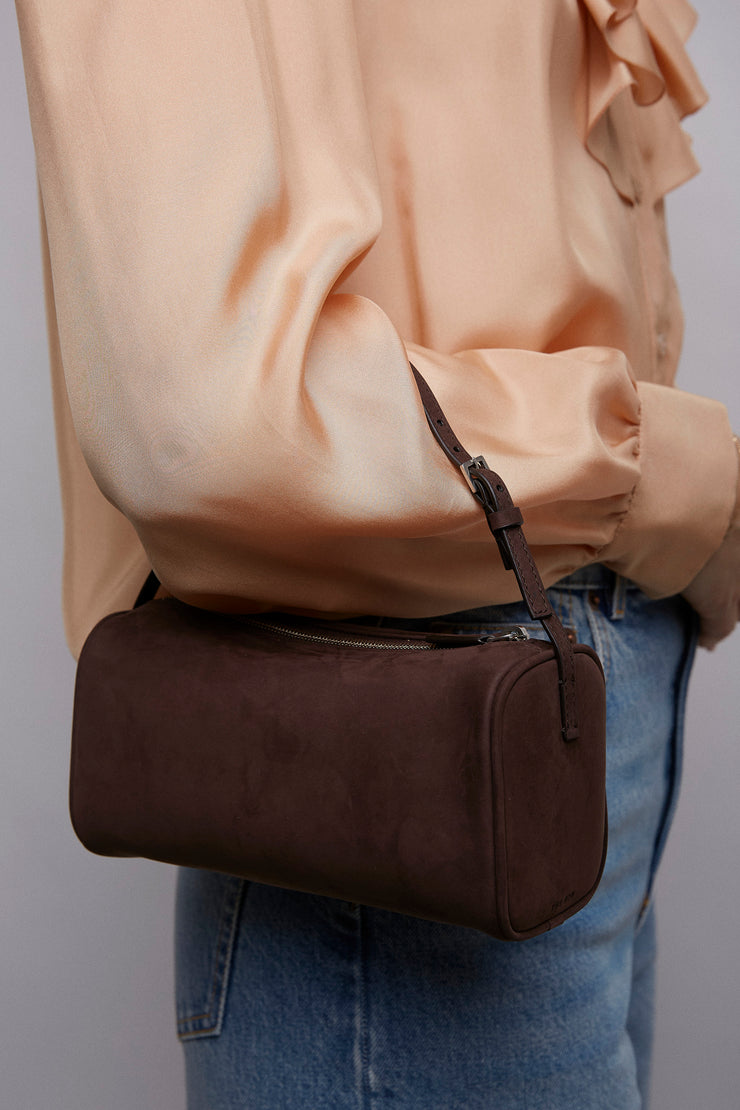 90's brown nubuck leather bag