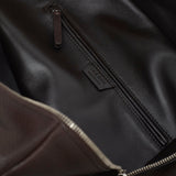 Henri brown matt leather bag