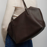 Henri brown matt leather bag