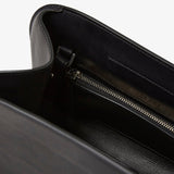 Peggy black leather clutch