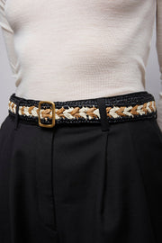 Ana woven leather belt