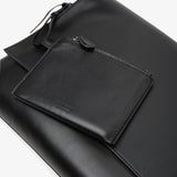Nan black leather shoulder bag