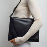 Nan black leather shoulder bag