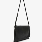 Nan black leather messenger bag