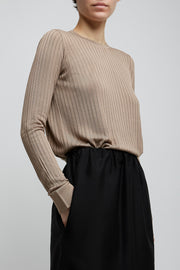 Keya beige knit top