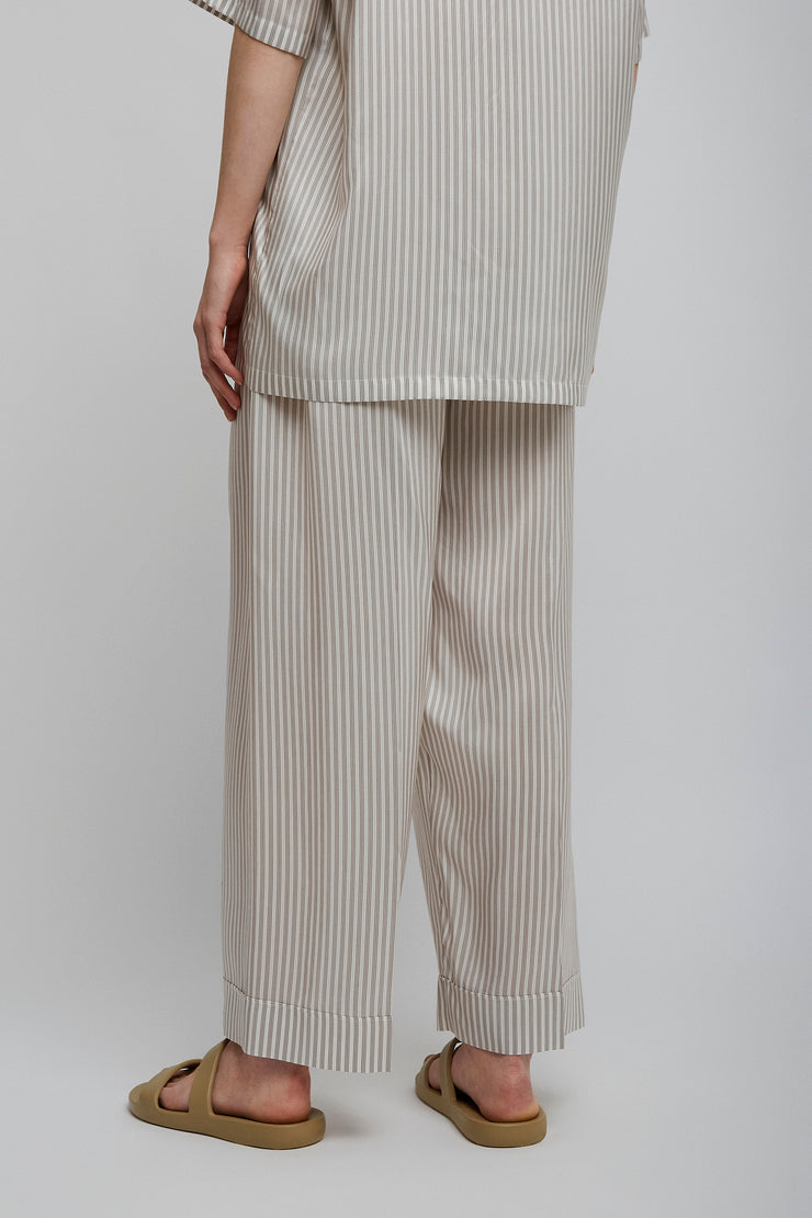 Yayah white grey silk pants