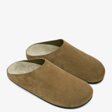 Hudson military suede slides