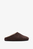 Hudson suede and shearling slides