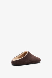 Hudson suede and shearling slides