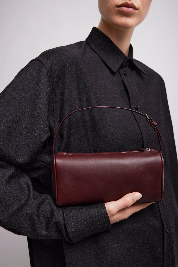 90's burgundy leather bag