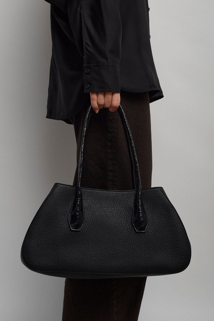 Alger contrast leather shoulder bag