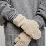 Ladislas beige cashmere mittens