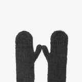Ladislas faded black cashmere mittens