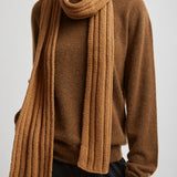 Amos tan wool scarf