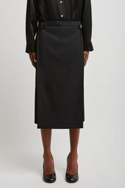 Azarion black wool skirt