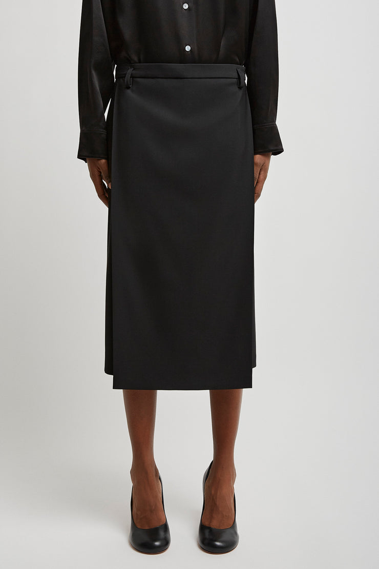 Azarion black wool skirt