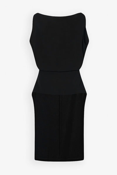 Selima black crepe silk top