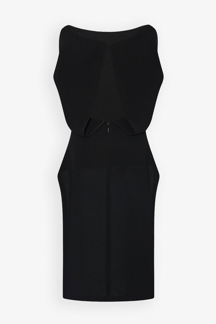 Selima black crepe silk top