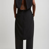 Selima black crepe silk top