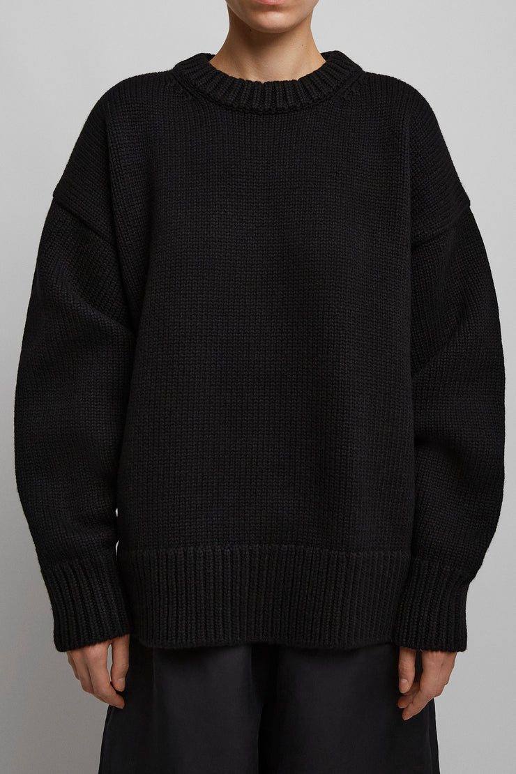 Ophelia black wool cashmere sweater