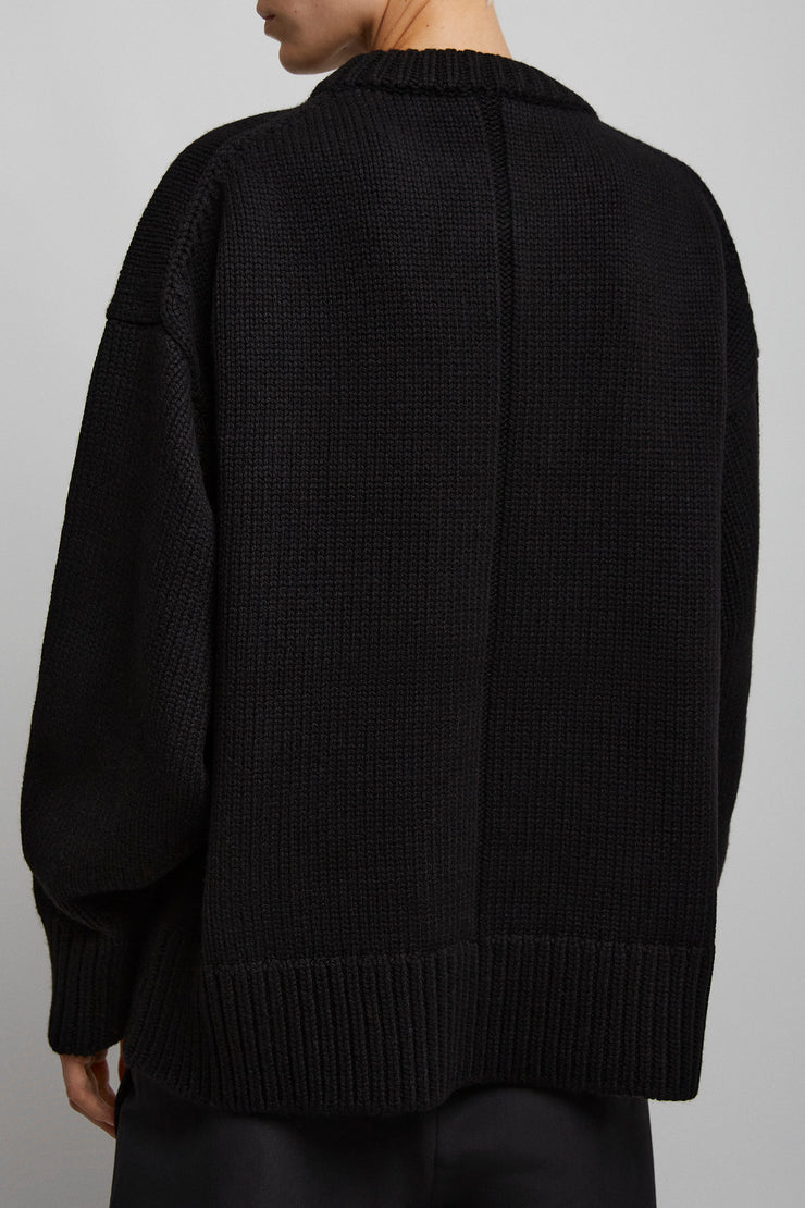 Ophelia black wool cashmere sweater