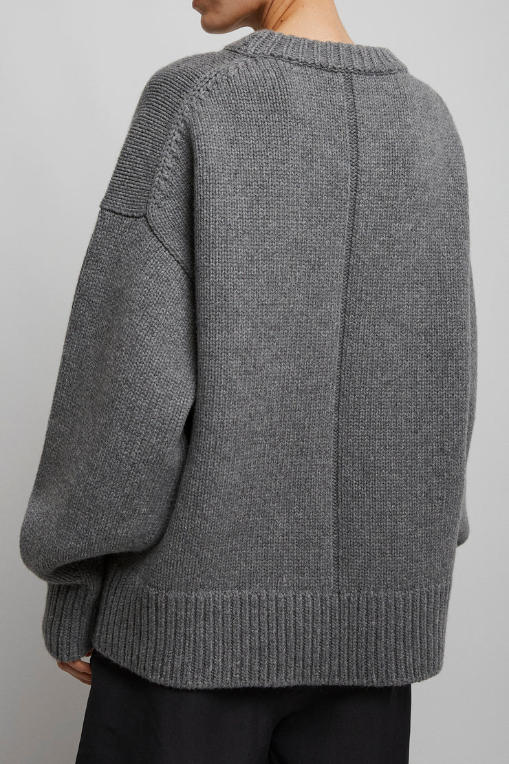 Ophelia grey wool cashmere sweater