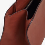 Peggy brown leather clutch
