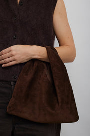 Small Bindle brown suede shoulder bag