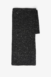 Heiki charcoal melange cashmere scarf