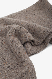 Heiki sepia brown cashmere scarf