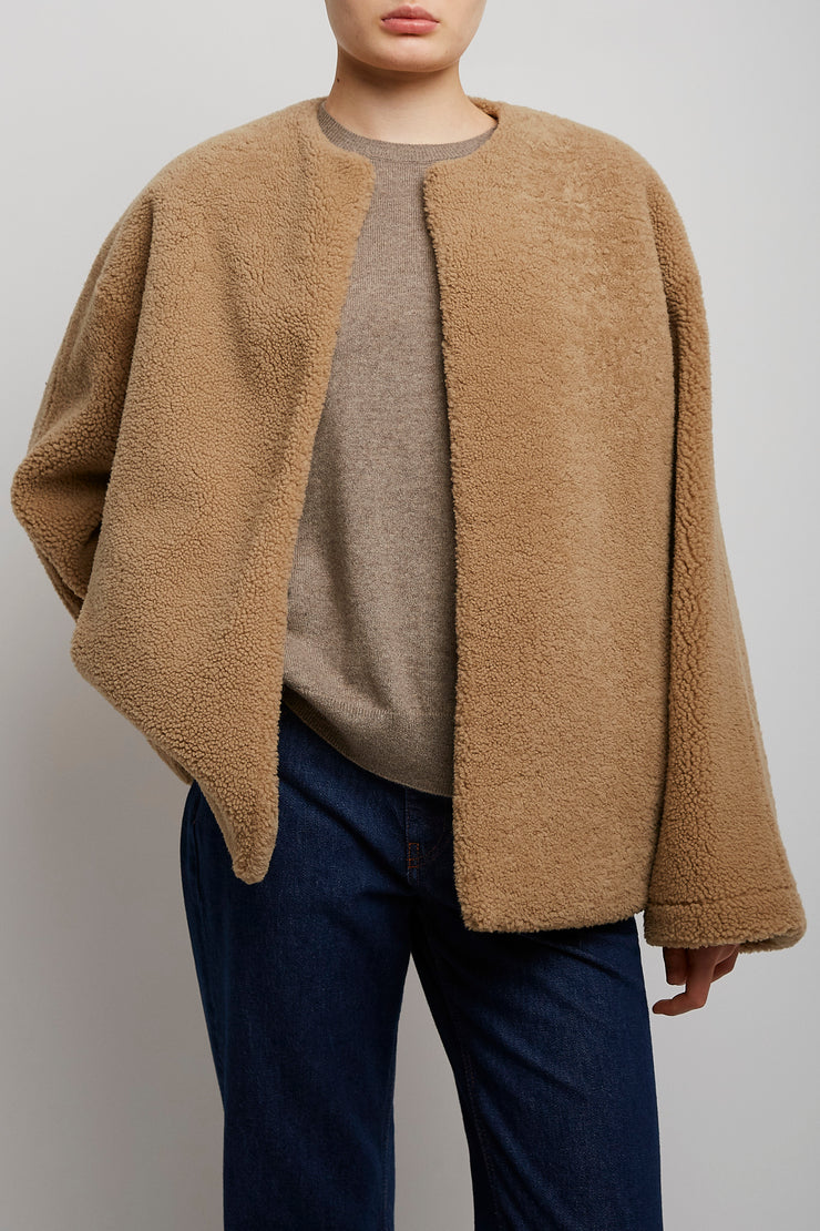 Valorin beige shearling jacket
