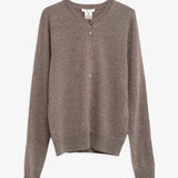 Maui pebble beige cashmere cardigan