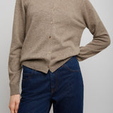 Maui pebble beige cashmere cardigan