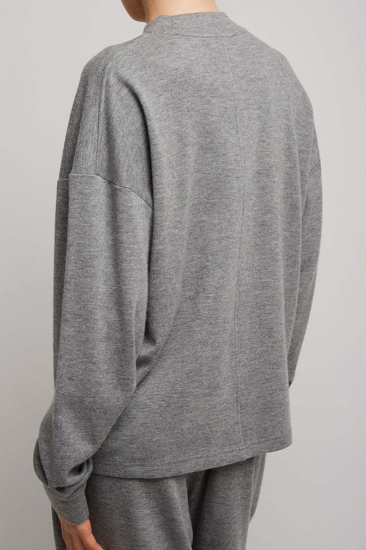 Raveena grey cashmere top