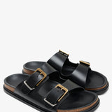 Buckle black slides