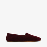 Ponti dark red velvet slippers