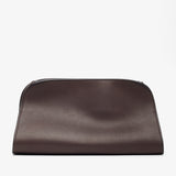 Peggy grey leather clutch